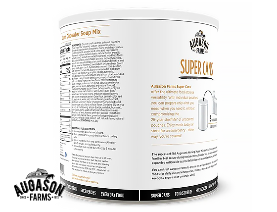Augason Farms: Corn Chowder Soup Mix Super Can